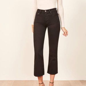 Reformation Jordi High Rise Flare Jeans - Black